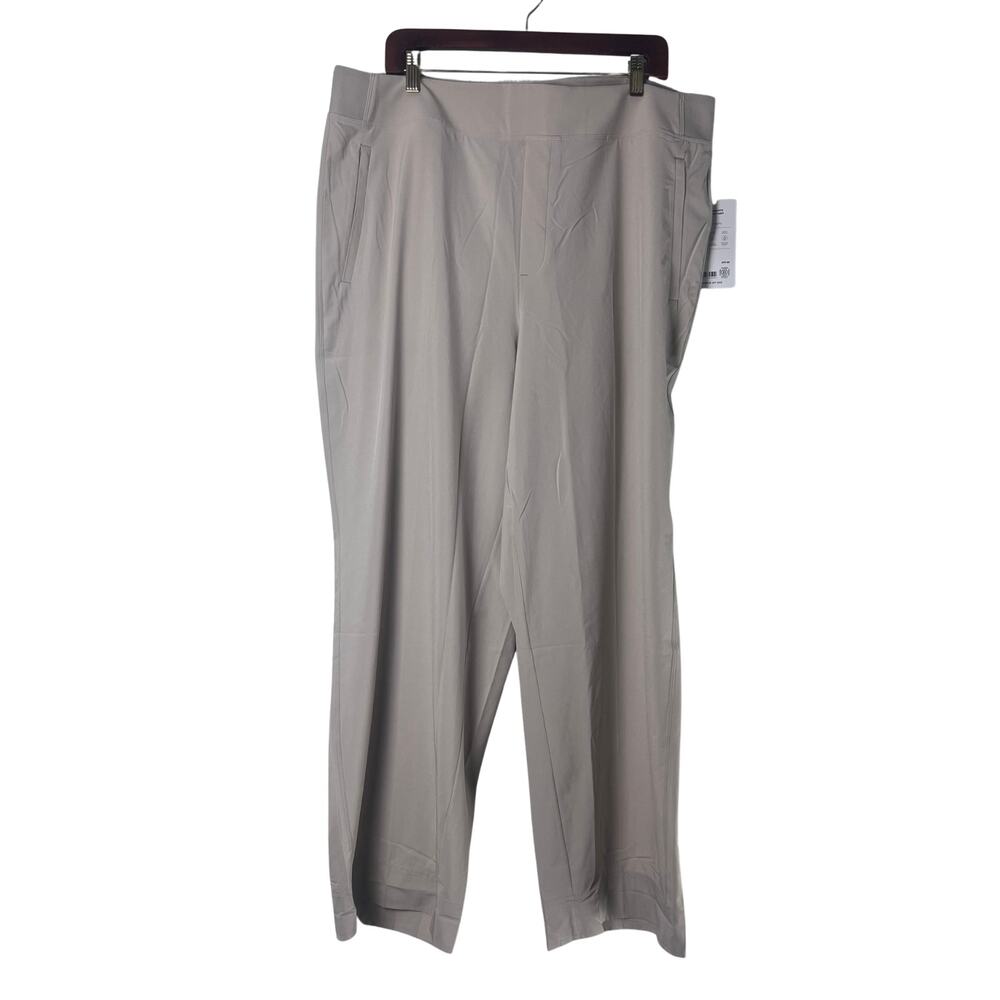 NWT Athleta Brooklyn Heights Pants Wide Leg Stretch Tan Cream Size 20 - Picture 4 of 12